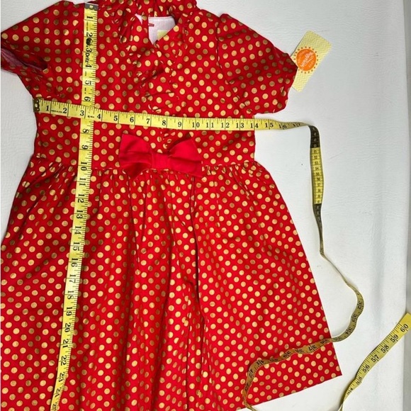 Southern Sunshine Kids polka dots Holiday dress size 7 nwt - Picture 6 of 7